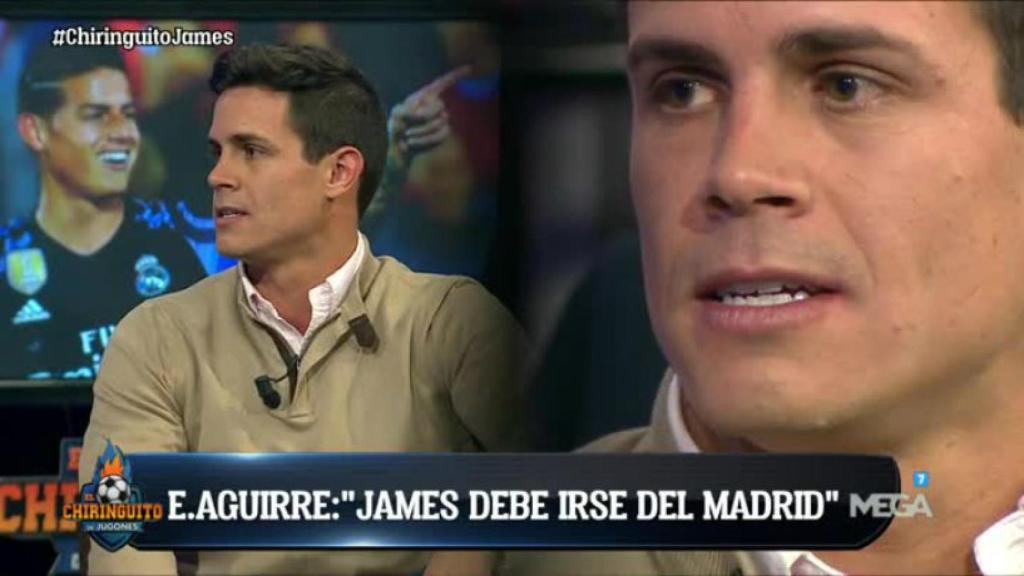 Edu Aguirre, en El Chiringuito. Foto: Twitter (@elchiringuitotv)