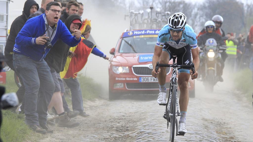 Tom Boonen durante una Paris-Roubaix.