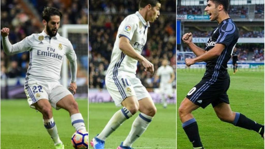 Isco James y Asensio.