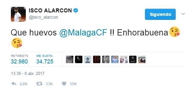 Isco pasa de las patatas a los huevos