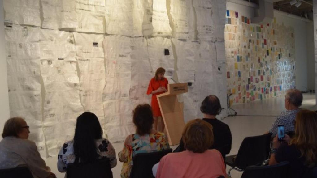 Sala donde Carme Chacón dio su última conferencia.