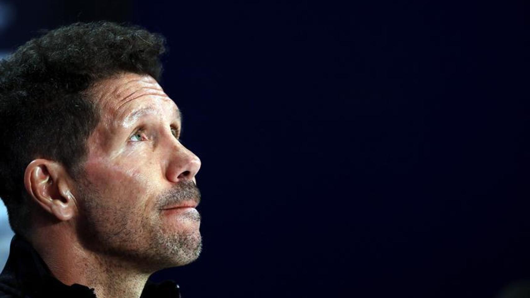 Simeone, en rueda de prensa.
