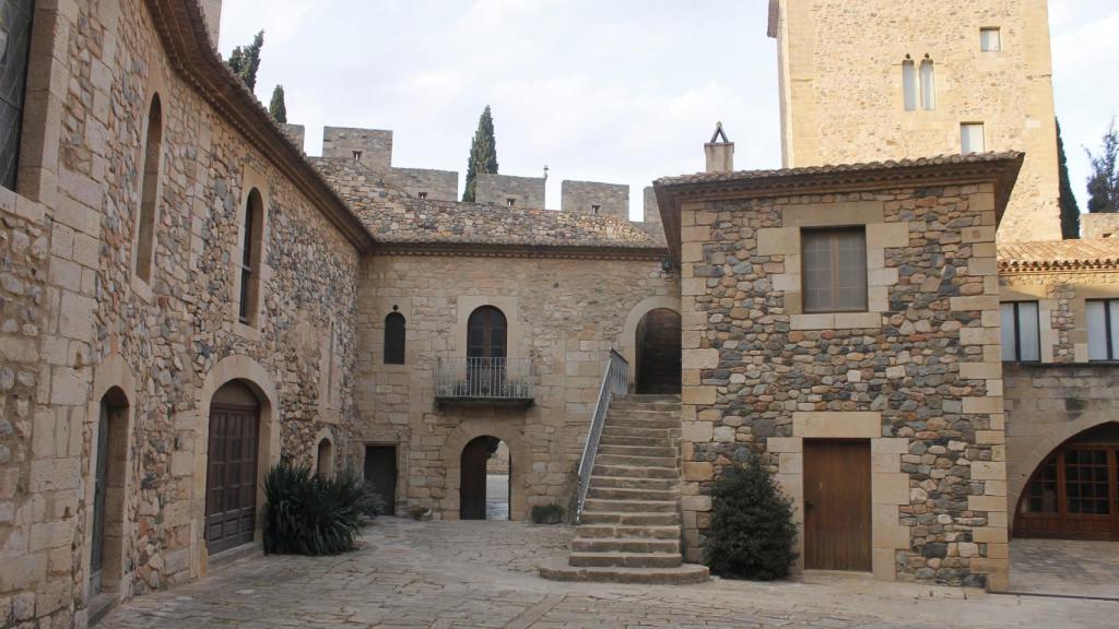 Un patio interior de Poblet.