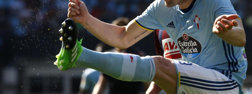 Fontás en el último partido del Celta.