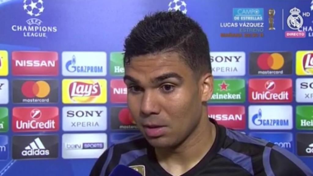 Casemiro en zona mixta