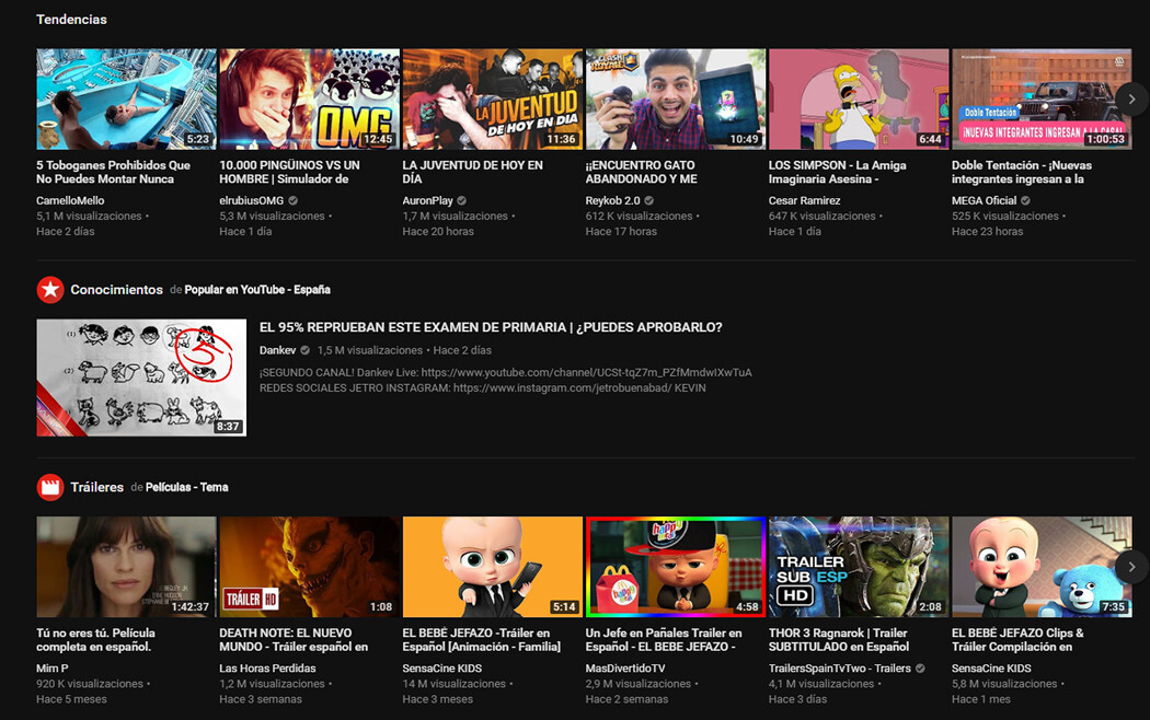 youtube oscuro 2