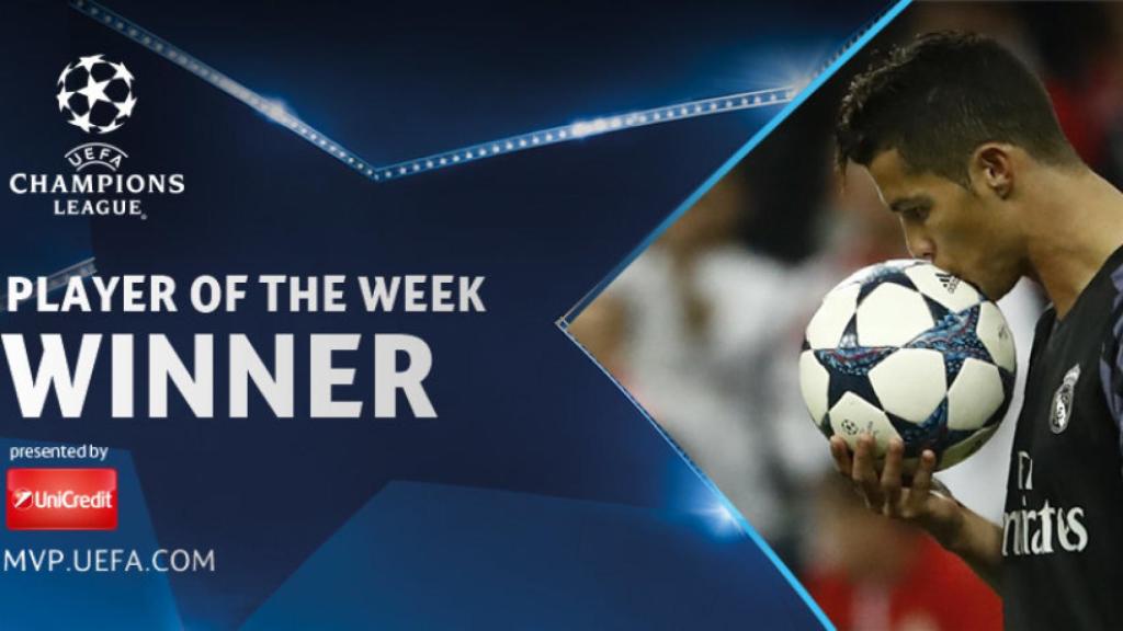 Cristiano, jugador de la semana según la UEFA