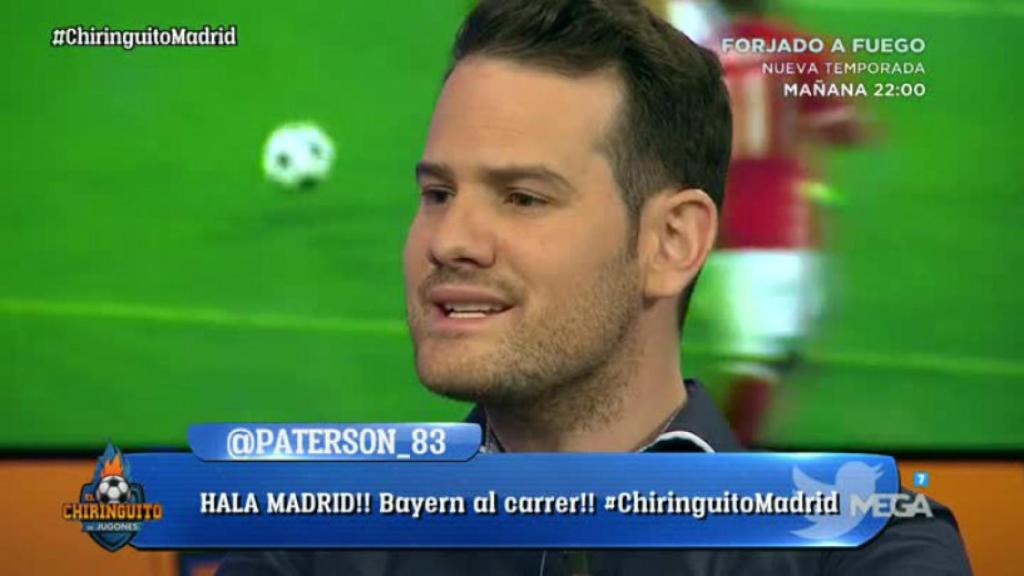 Quim Domenech, en El Chiringuito. Foto: Twitter (@elchiringuitotv)