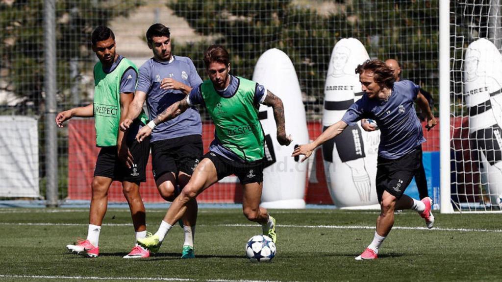 Último entrenamiento del Real Madrid antes de recibir al Bayern