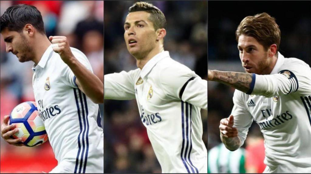 Morata, Cristiano y Ramos