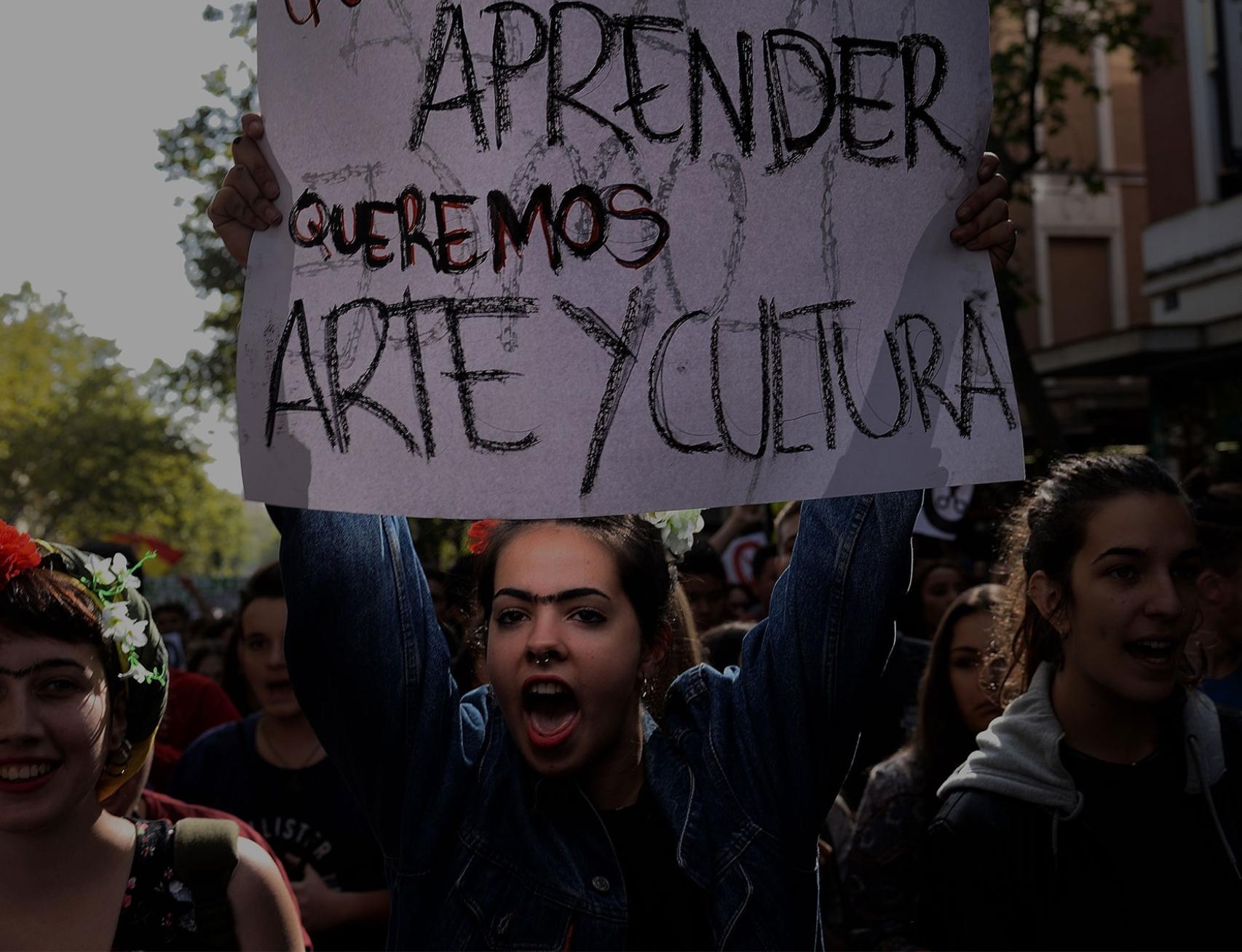 Manifestación de alumnos, el pasado octubre.