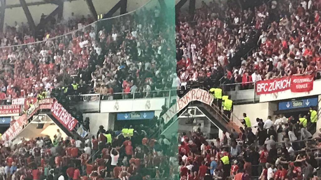 Afición Bayern en el Bernabéu