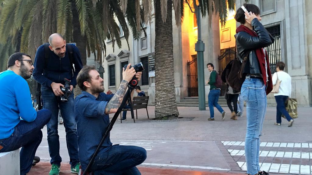 El equipo de Freepik realizando fotografías.