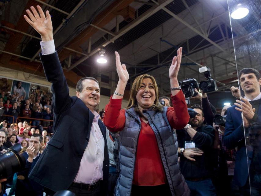 Susana Díaz en otro acto socialista en Madrid.