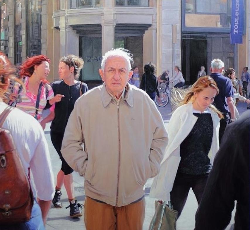 El premio Cervantes Juan Goytisolo, según retrato de su sobrino Gonzalo.