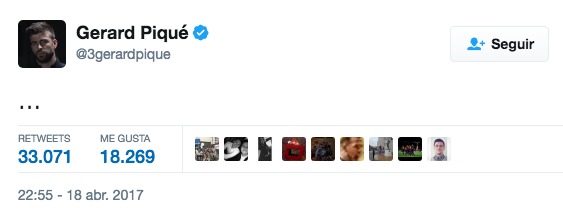 Tweet de Gerard Piqué