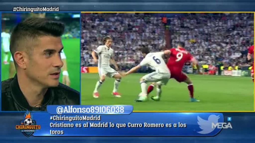 Álvaro Benito en el Chiringuito. Foto: (@elchiringuitotv)