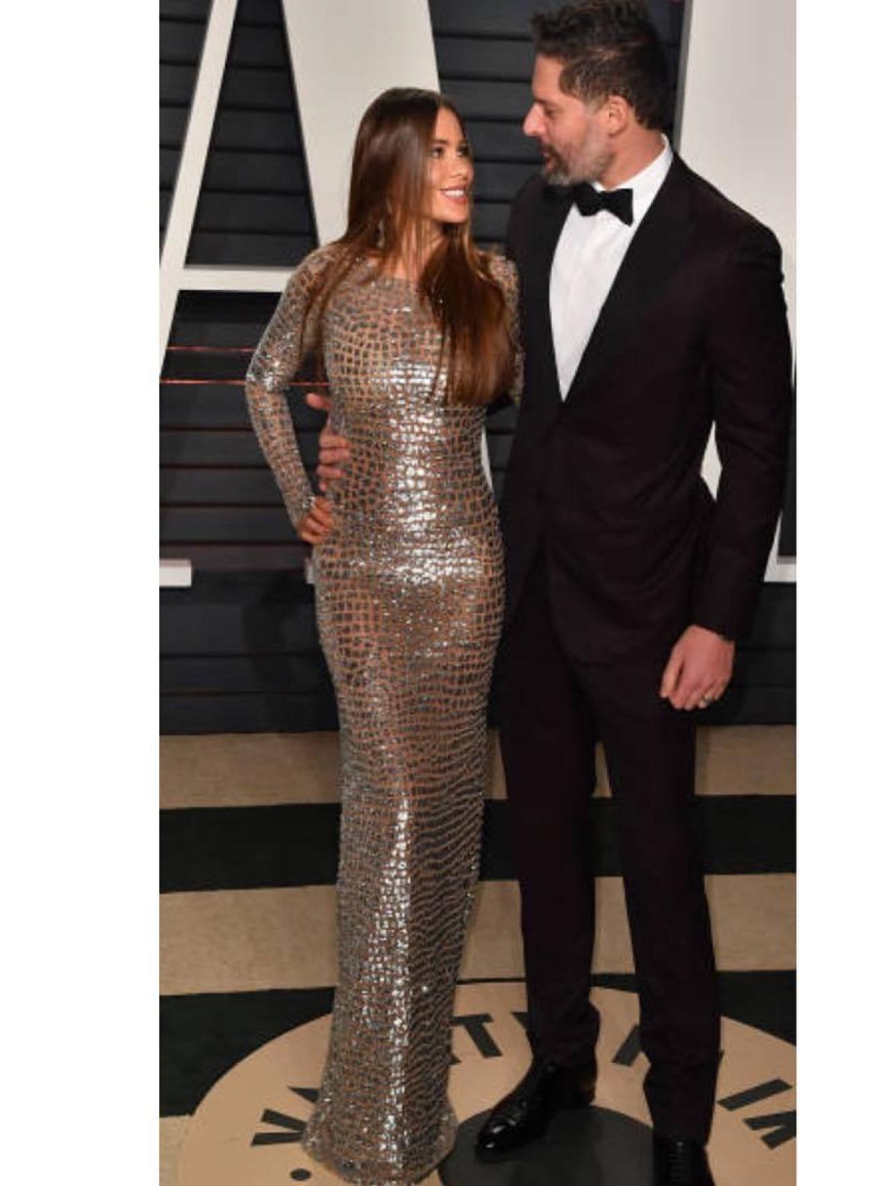 Sofía Vergara y su esposo Joe Manganiello en los Oscars de este año.