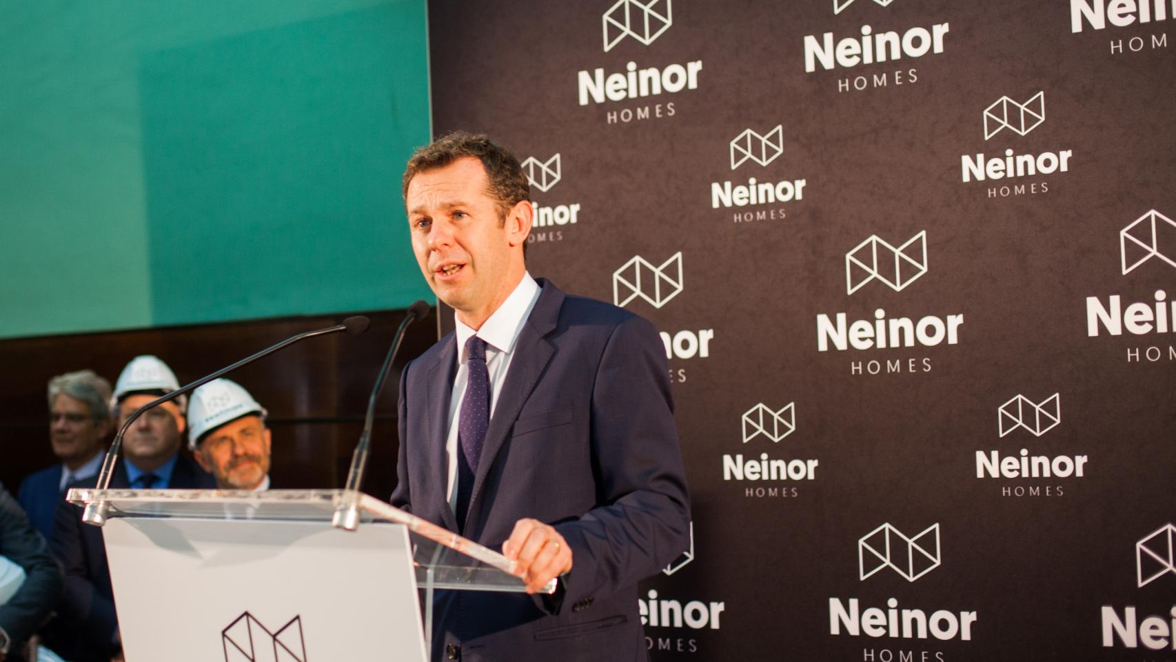 Juan Velayos, consejero delegado de Neinor Homes, en la salida a bolsa del pasado 29 de marzo.