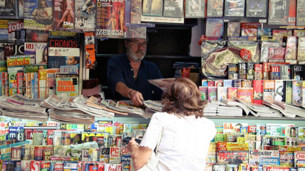 Imagen de archivo de un kiosko madrileño.