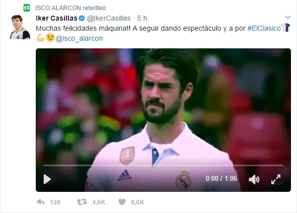 Isco, con muchas ganas de El Clásico