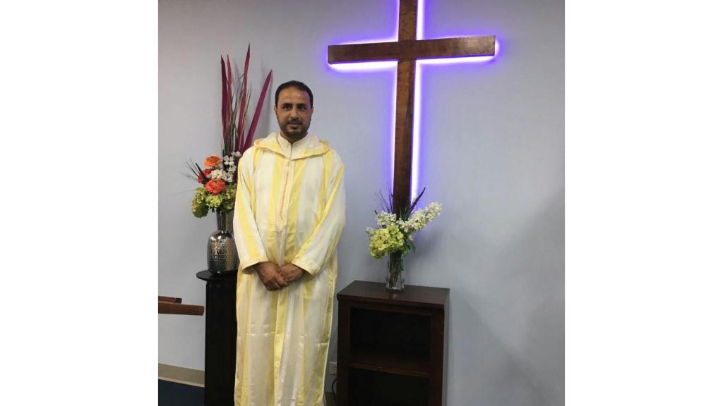Mustapha Susi en una iglesia en EEUU.