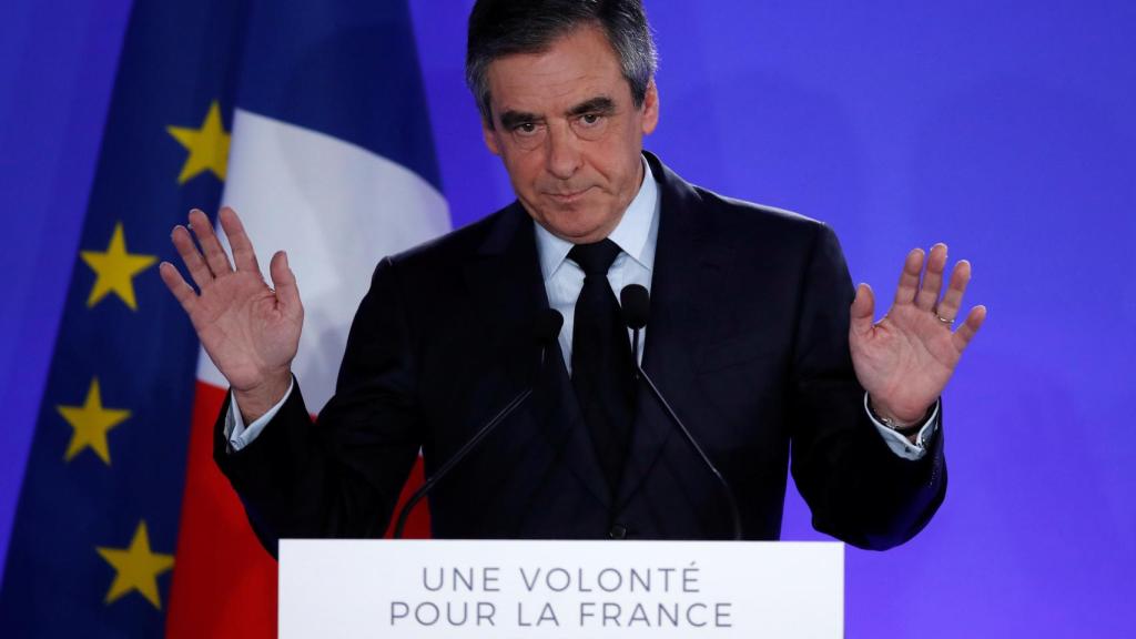 Fillon durante su discurso.