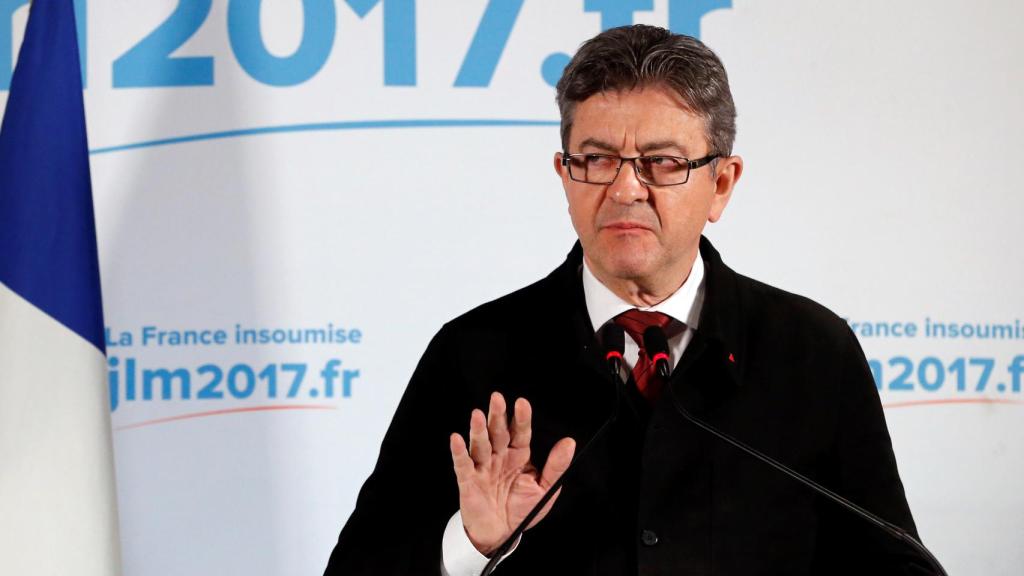 Mélenchon, en su comparecencia de este domingo.