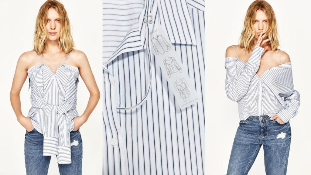 Así es el nuevo diseño de Zara, una camisa muntifuncional. | Foto: cortesía de la marca.