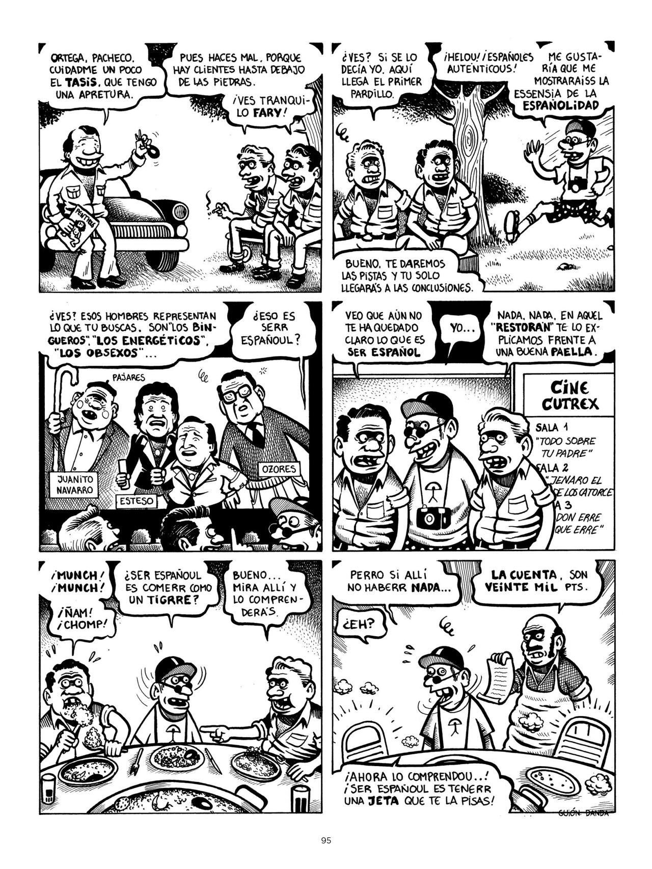 Una de las historietas de Ortega y Pacheco. Pedro Vera.