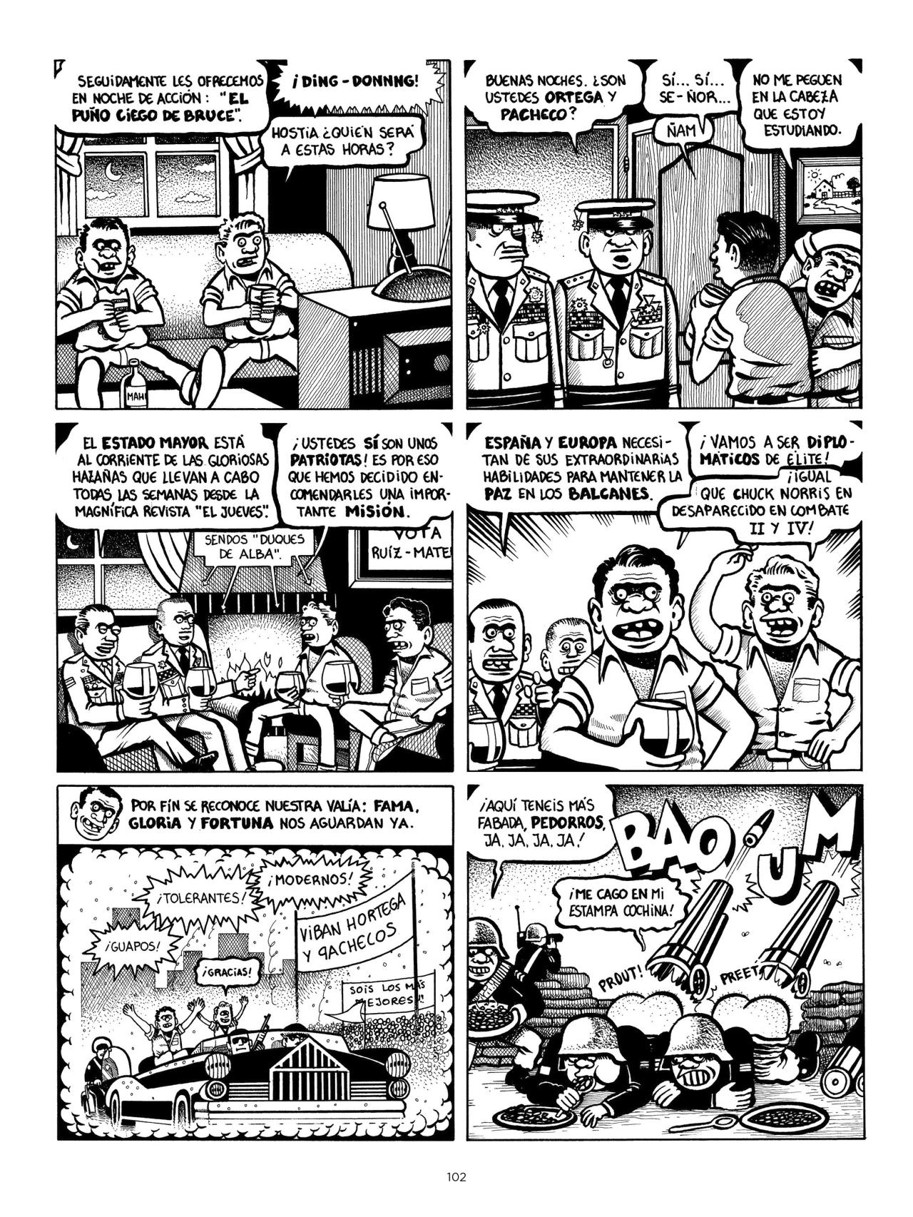 Una de las historietas de Ortega y Pacheco, de Pedro Vera.