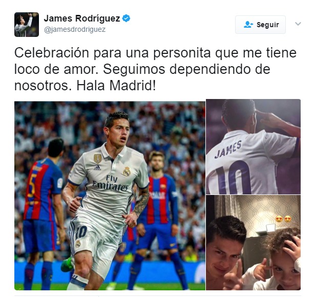 Vídeo | La explicación de la celebración de James en El Clásico