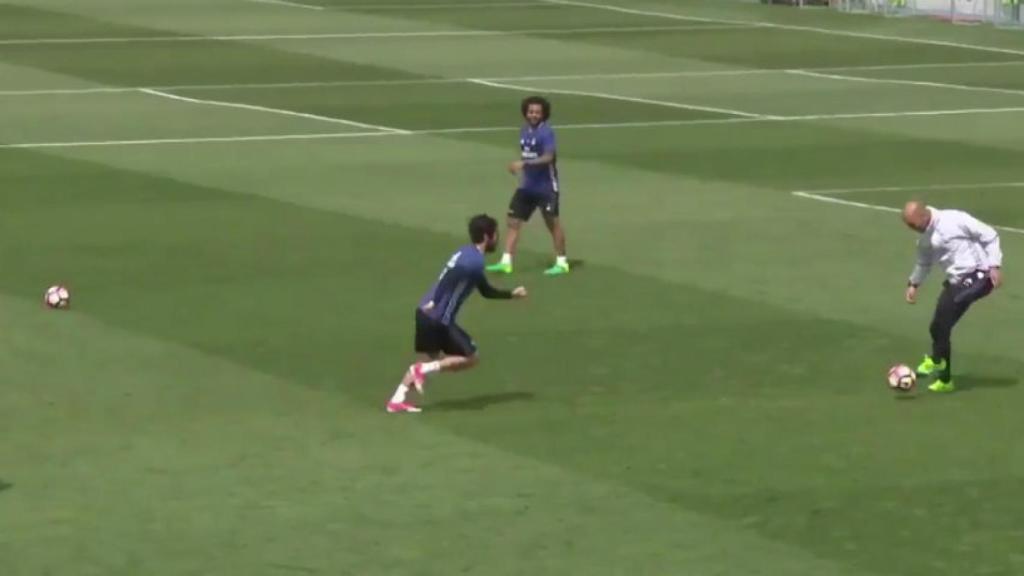 Entrenamiento del Real Madrid en Valdebebas