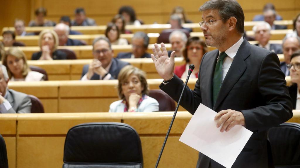 El ministro de Justicia, Rafael Catalá, en el Senado.