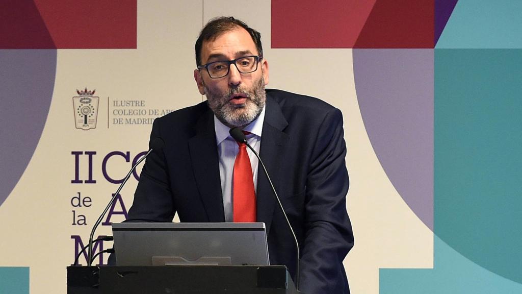 El juez Eloy Velasco durante su intervención en el II Congreso de la Abogacía Madrileña.