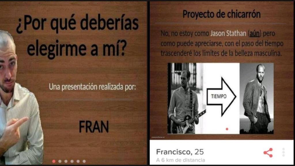 Dos de las capturas del perfil de Fran