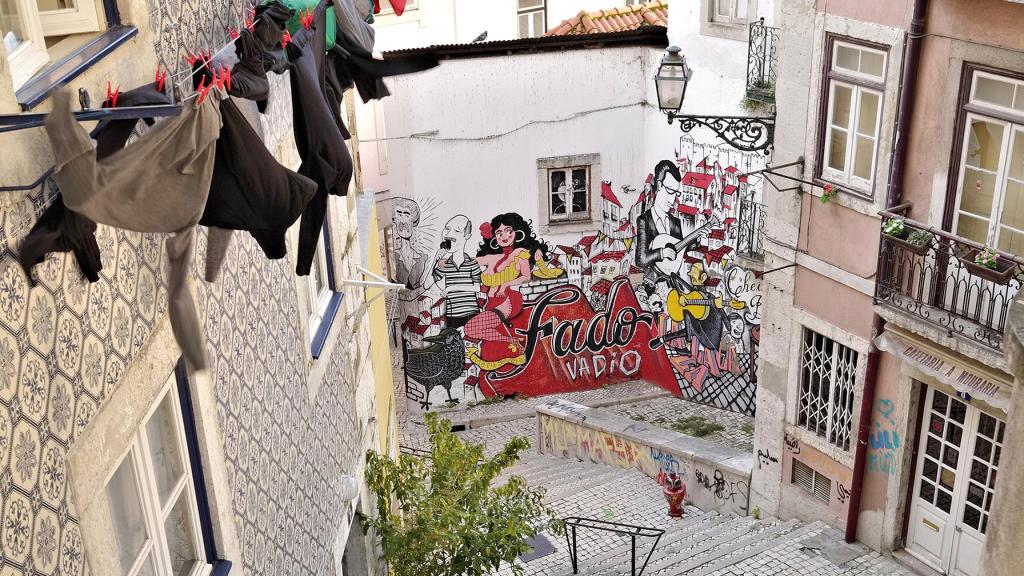 Las escalares de São Cristovão en Alfama.