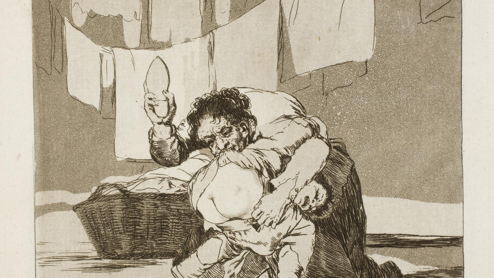 Detalle del 'Capricho' número 25 de Goya.