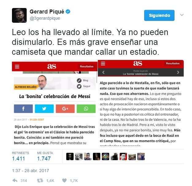 Piqué vuelve a atizar a la prensa madrileña y habla de Raúl: Messi les ha llevado al límite