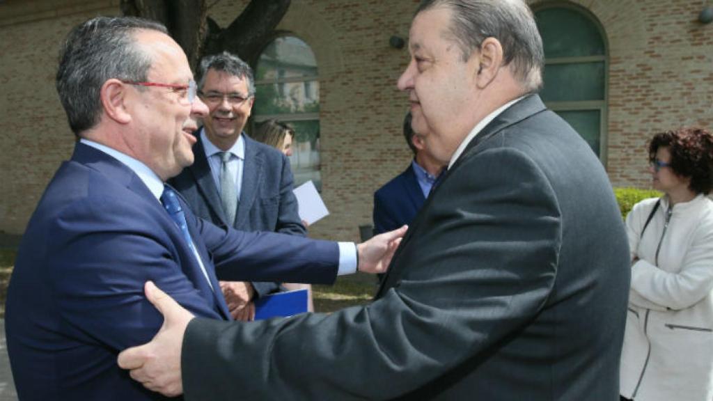 Jesús Fernández Vaquero, a la derecha, este viernes en Toledo