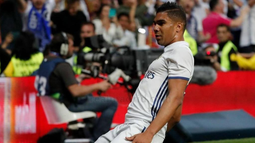 Casemiro celebra su gol