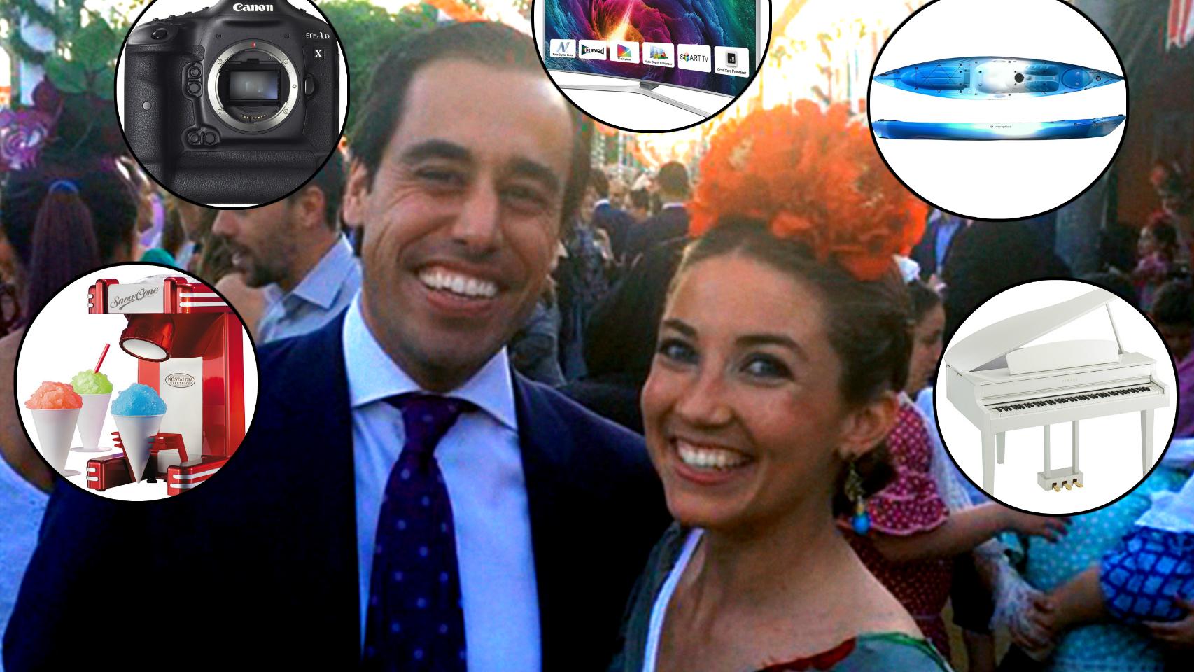 Algunos de los artículos de la lista de bodas de María Pia y Gonzalo.