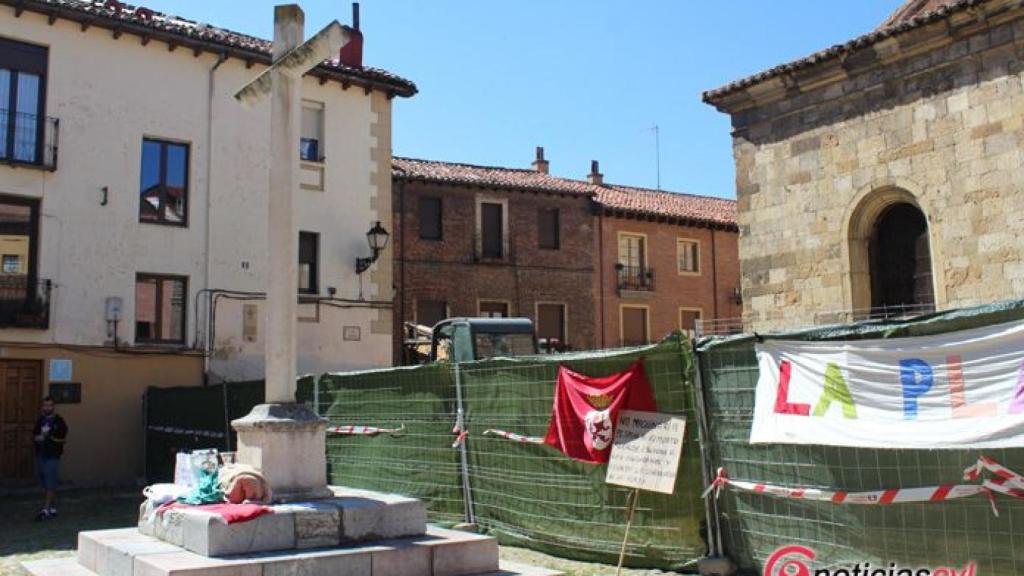 Foto obras aceras Plza del Grano