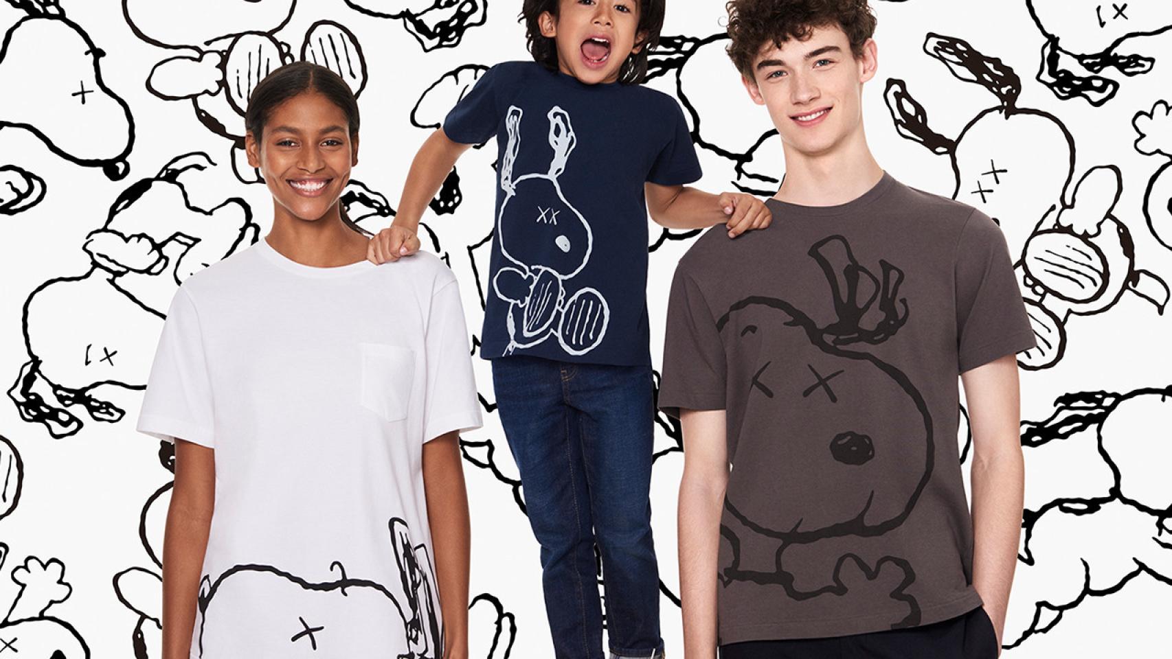 Imagen de la última campaña de Uniqlo en colaboración con Kaws sobre Snoopy. | Foto: Uniqlo.