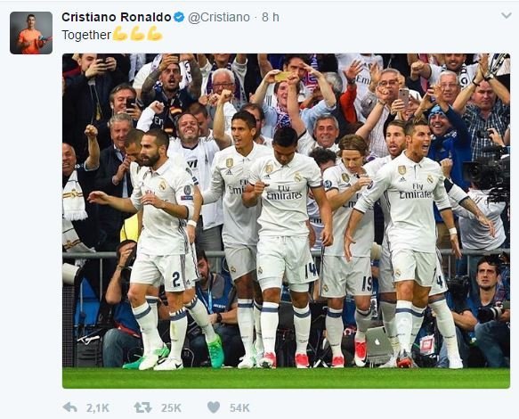 El mensaje de Cristiano a los que le tachan de individualista