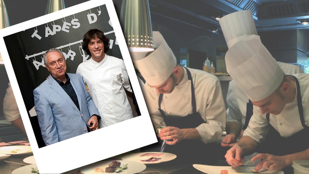 Josep María González y Jordi Cruz en la presentación de uno de sus restaurantes.