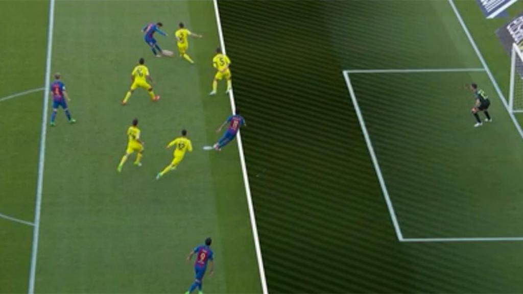 Fuera de juego no pitado en el gol del Barça