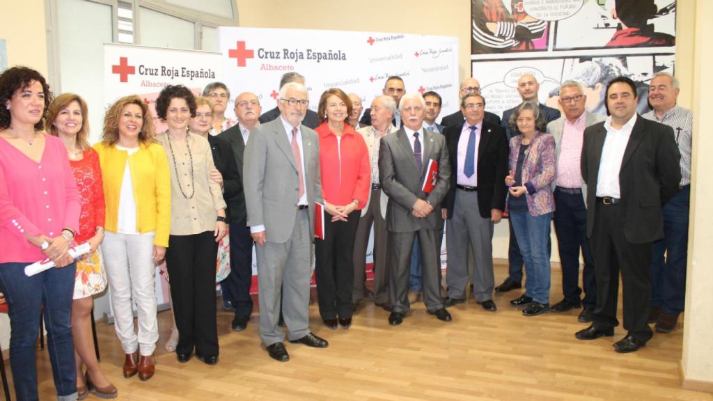 Foto de familia de la visita