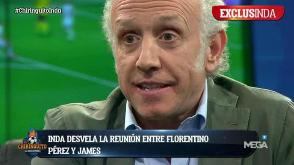 Inda revela la conversación entre Florentino y James   Foto: Twitter (@elchiringuitotv)