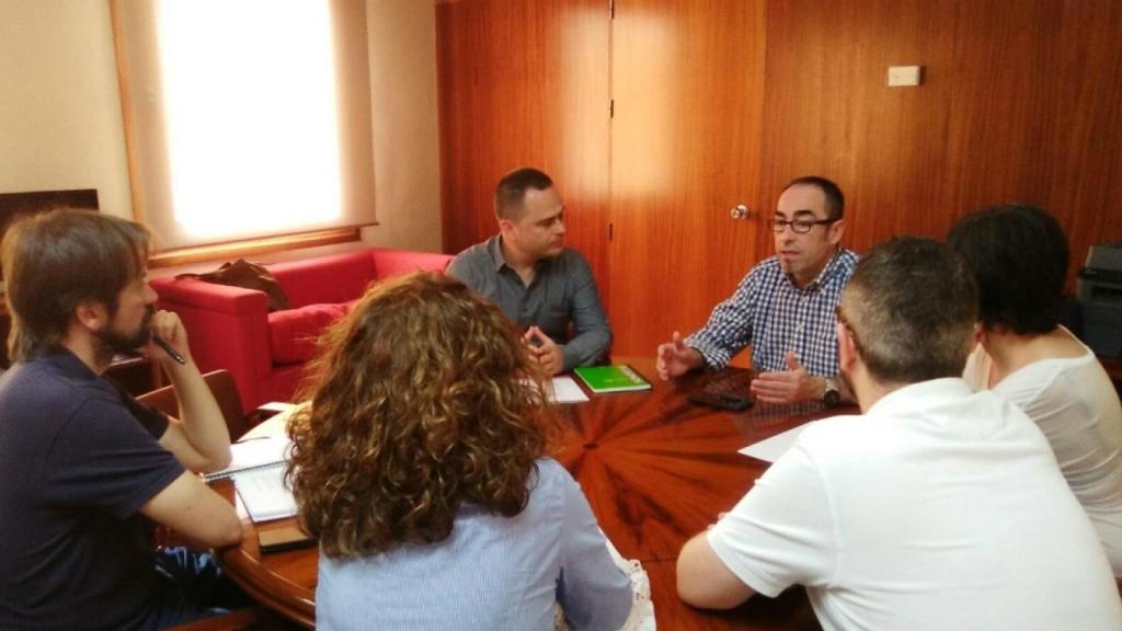 Paco de la Rosa y David Llorente durante la reunión